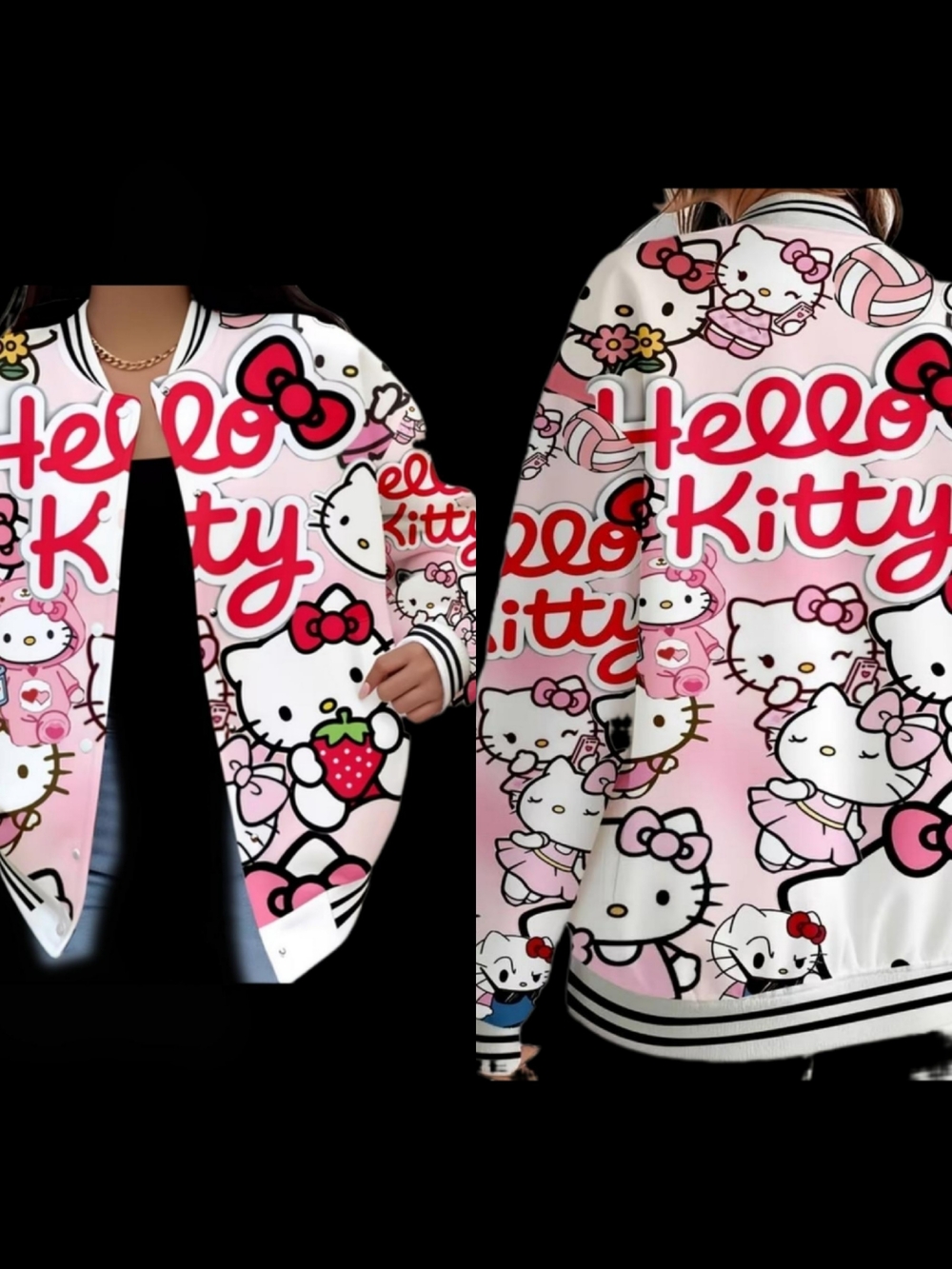 Hello Kitty Pink  Bomber Jacket